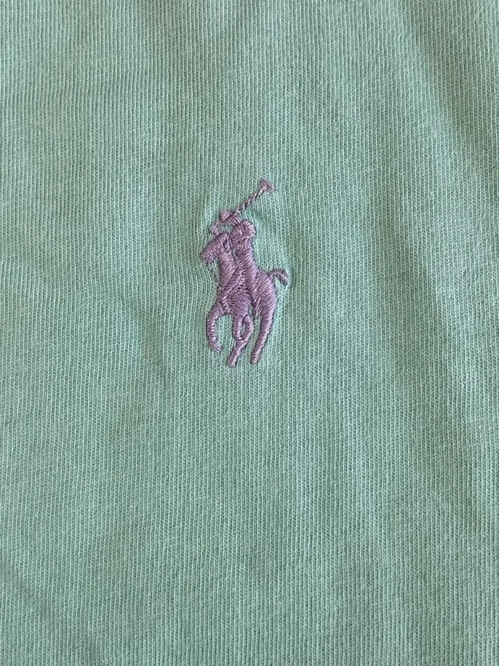 Mens Polo Ralph Lauren Mint Green Preppy Cotton Single Stitch Tee (XLarge)